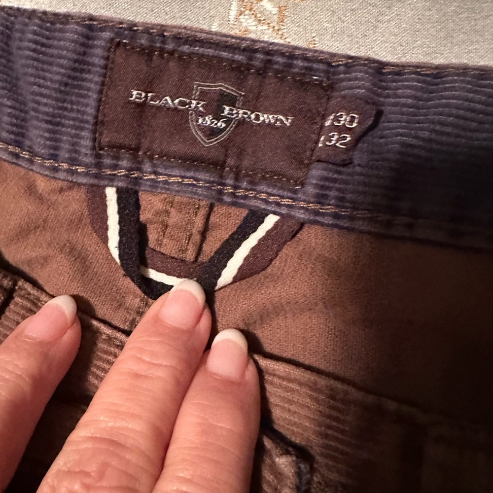 Black brown 1826 brown corduroy pants waist 32 length 32